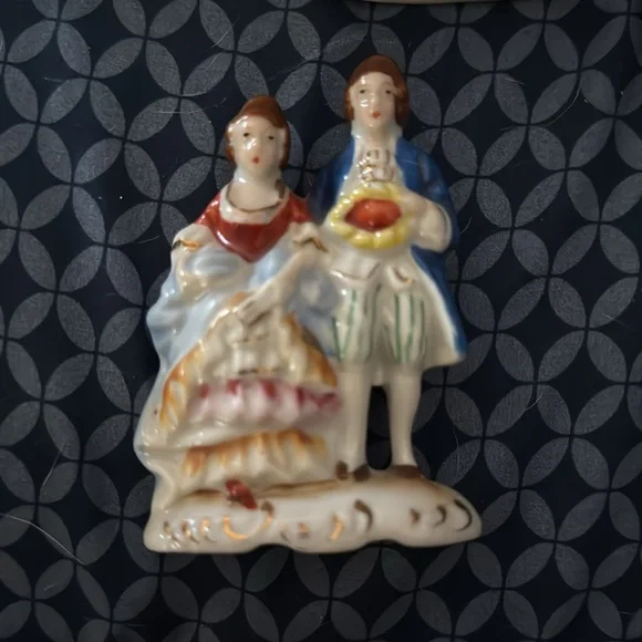 Collection of hand-painted porcelain figurines, from the Occupied Japan period